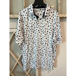 Puma size XL men’s blue and white floral golf polo shirt